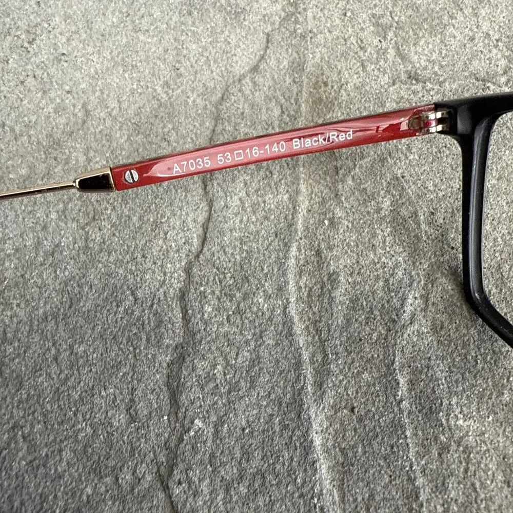 ULTEM A7053 RED BLACK AUTHENTIC DESIGNER FRAMES EYEGLASSES 53-16-140